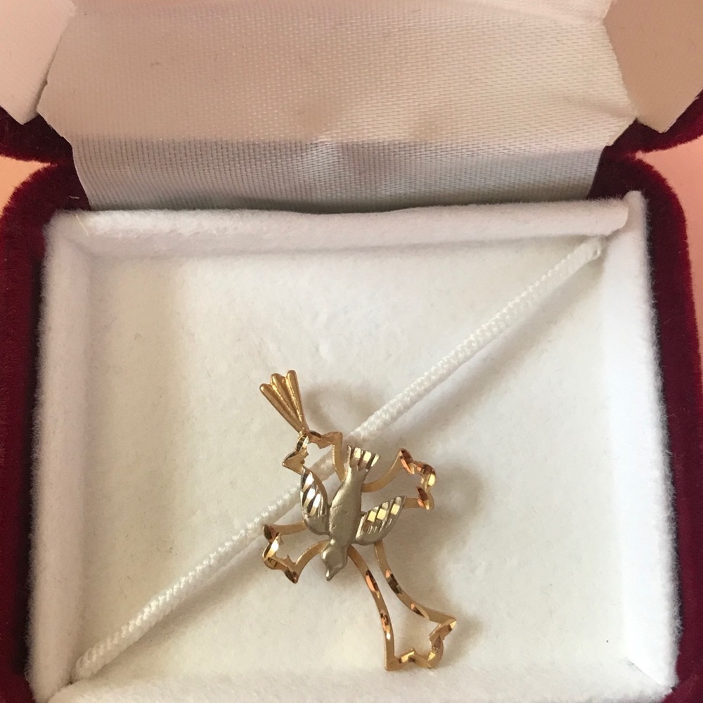 Gold cross pendant